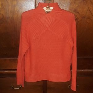 Orange Knit Sweater - Woman's Medium